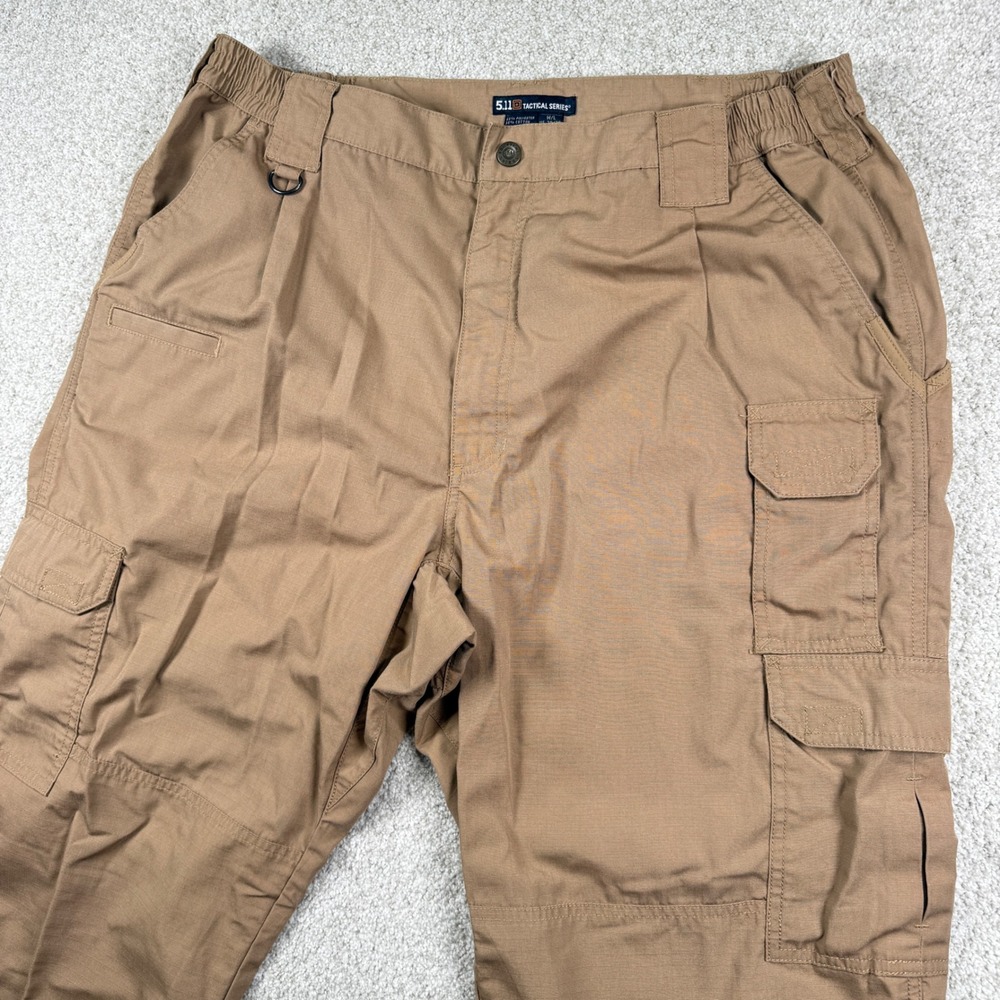 5.11 Tactical Cargo Pants Mens 38x30 Tan Brown Cotton Blend Utility 74273